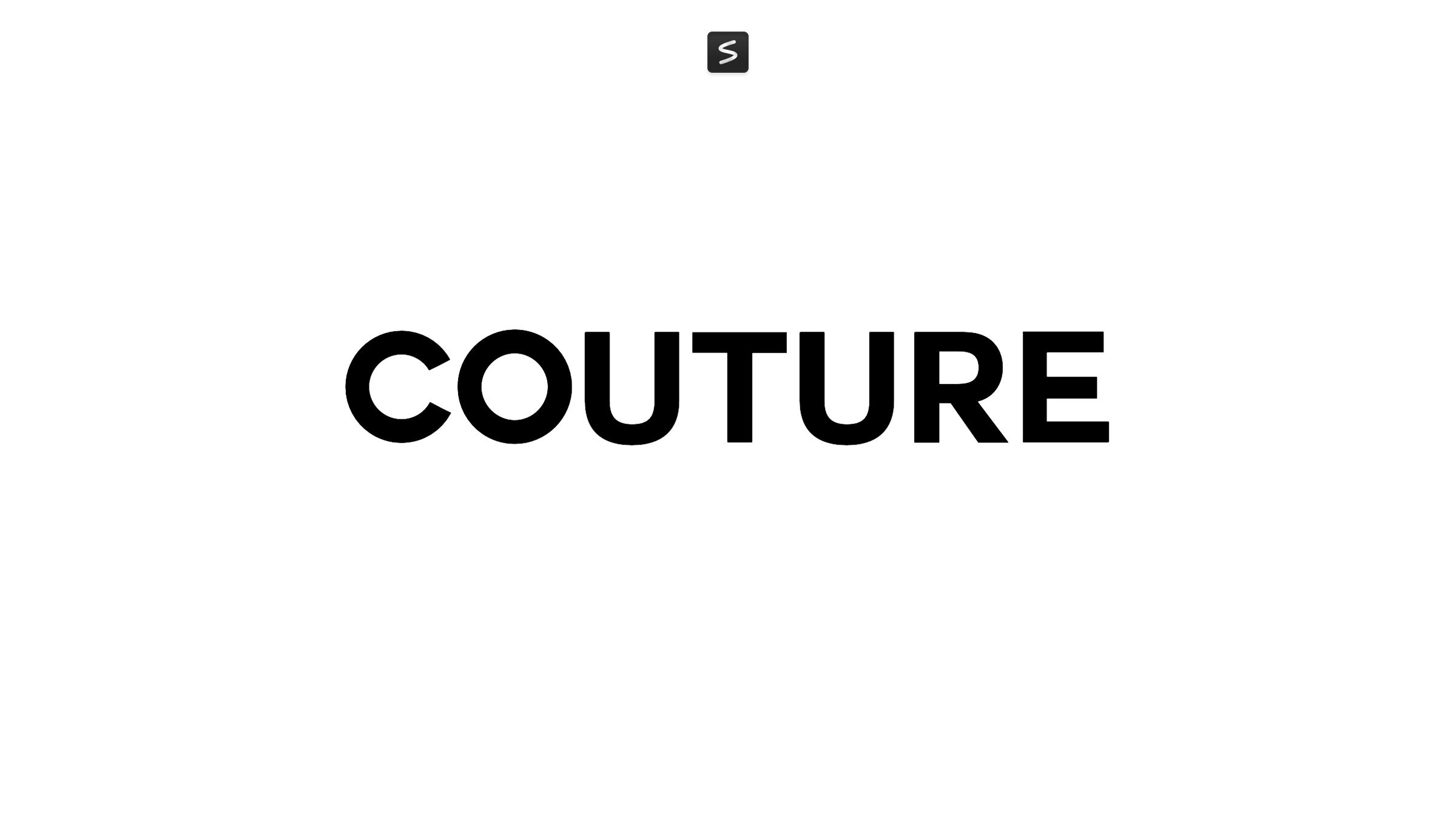 Couture Font in action