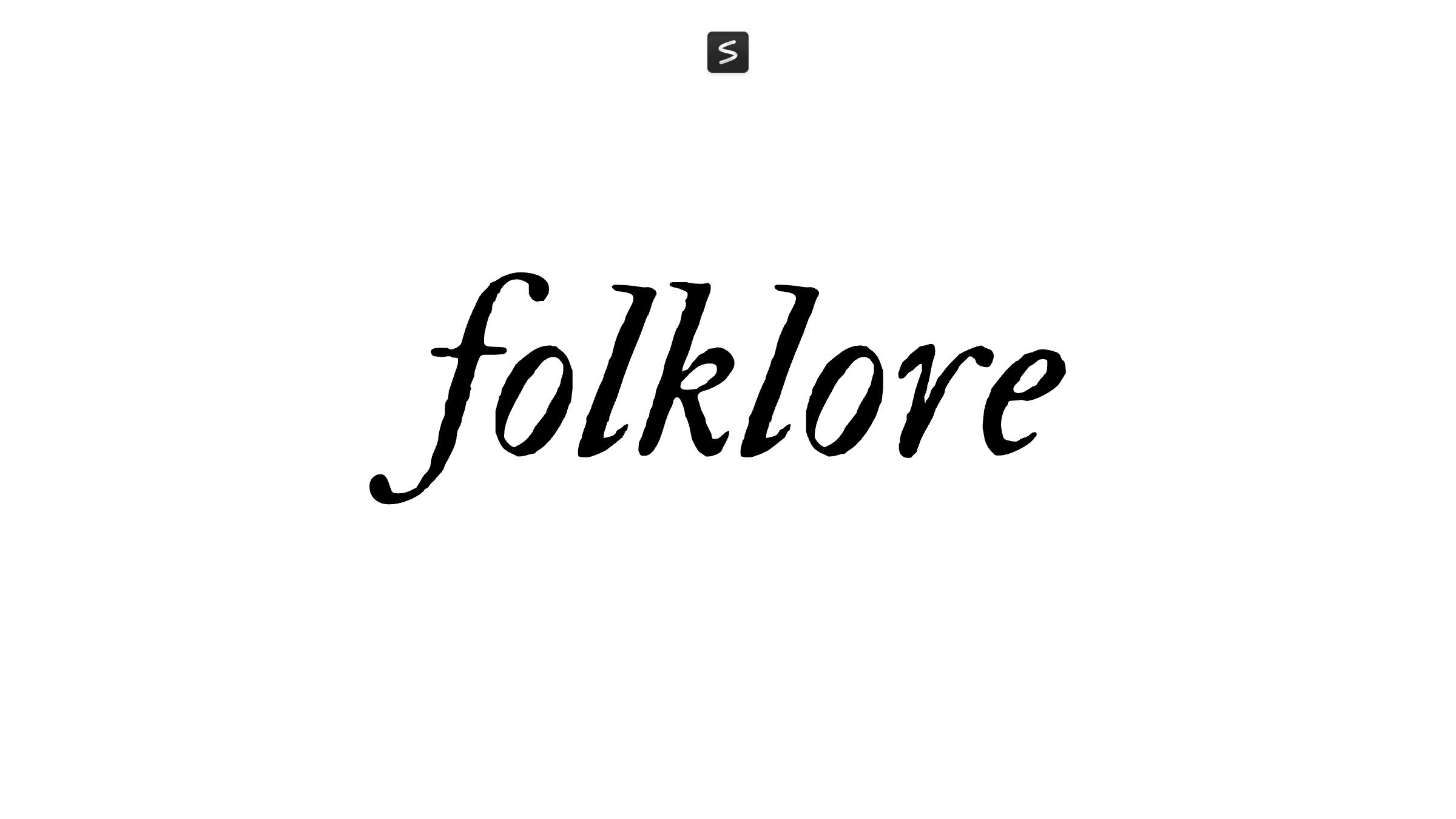 Folklore Font in action
