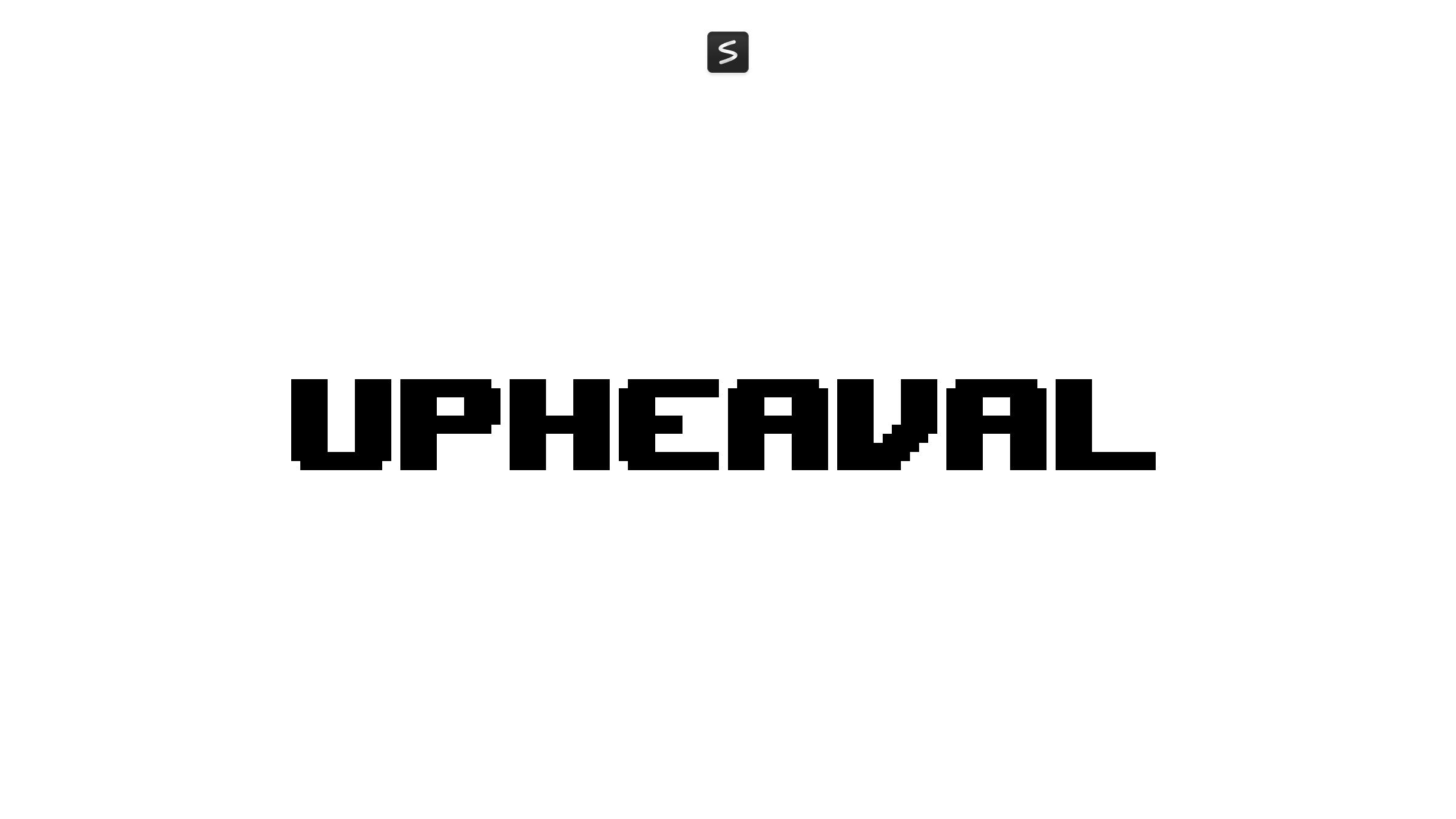 Upheaval Font in action